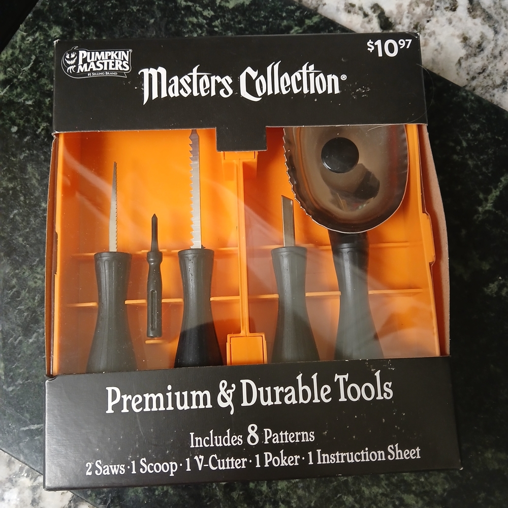 Pumpkin Carving Tool Set - Black and Orange